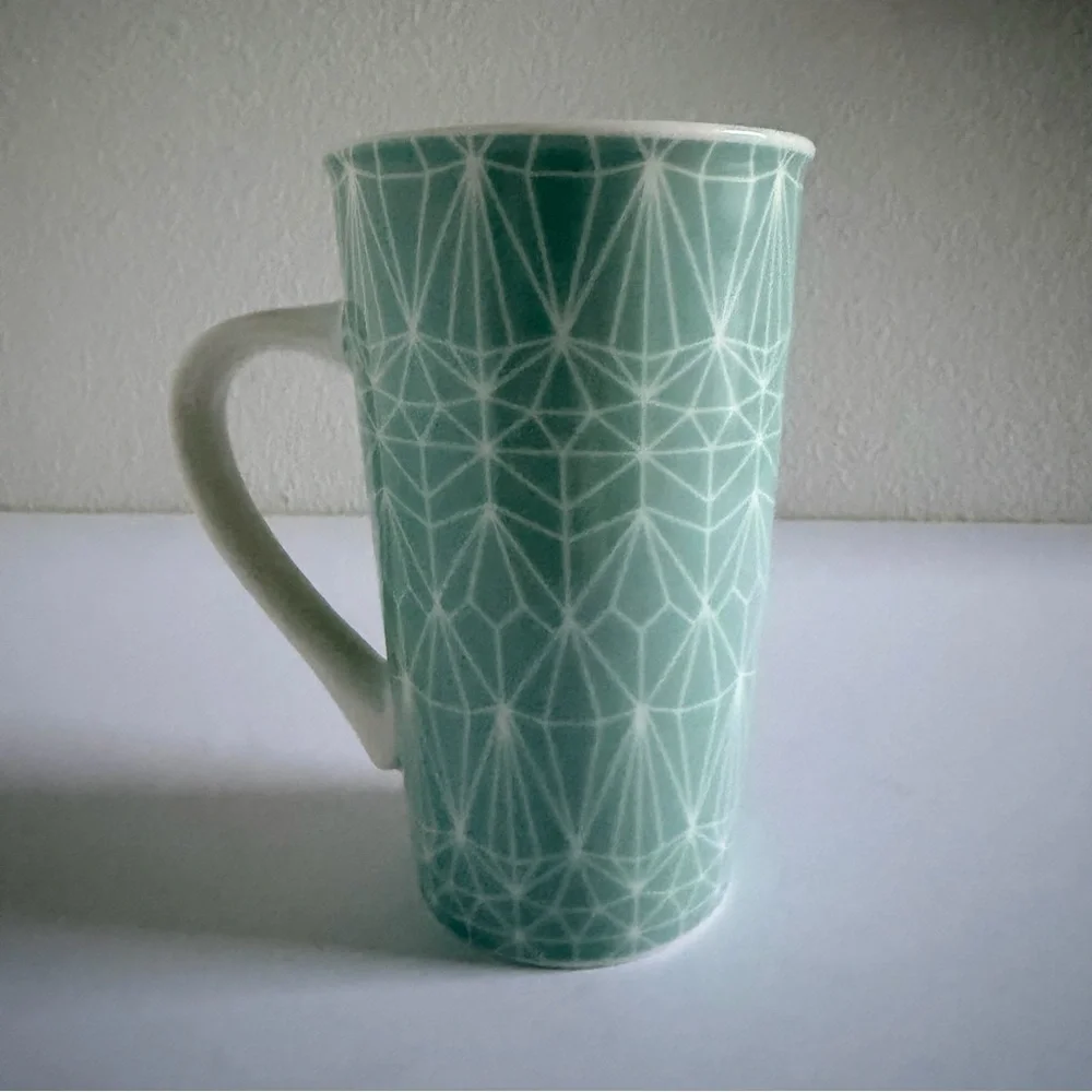 2017 Starbucks Logo Teal Geometric Diamond Design 16 Oz.‎ Tall Mug